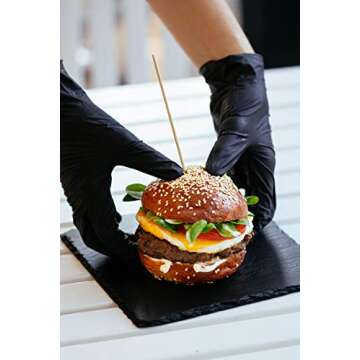 KingSeal UltraBlack-PRO Nitrile Gloves 100 Count - Medical Grade