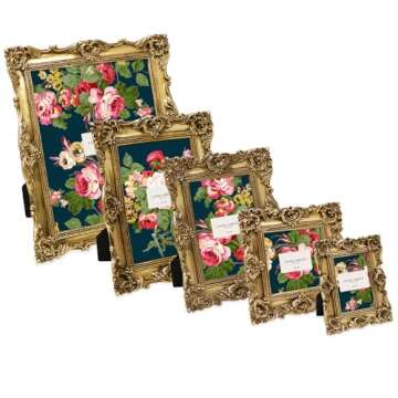 Laura Ashley Gold Ornate Picture Frame for Home Decor