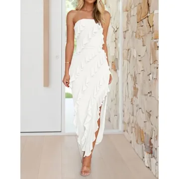 Stylish ZESICA Strapless Bodycon Dress for Any Occasion