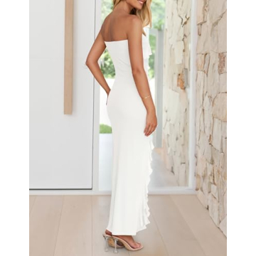 Stylish ZESICA Strapless Bodycon Dress for Any Occasion