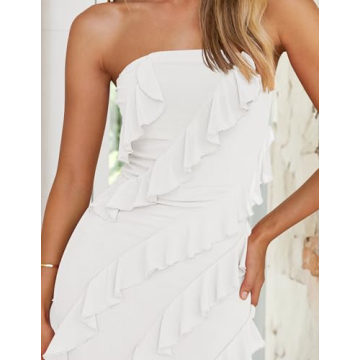 Stylish ZESICA Strapless Bodycon Dress for Any Occasion