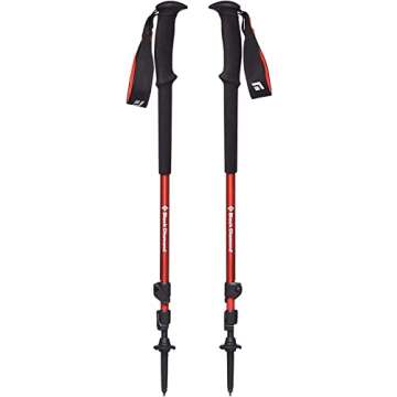 Black Diamond Trail Trekking Poles - Premium Adjustable Hiking Sticks, Pair of 2 for Trekking and Ba...
