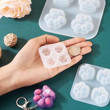 Boutigem Paw Print Silicone Molds for Creative DIY Gifts