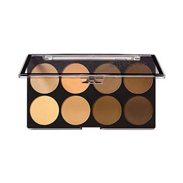 Ruby Kisses Flawless Finish with 3D Contour Powder Makeup Palette - Multiple Contouring Options, Eas...