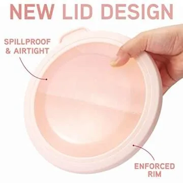 COOK WITH COLOR Mixing Bowls with TPR Lids - 12 Piece Plastic Nesting Bowls Set includes 6 Prep Bowl...