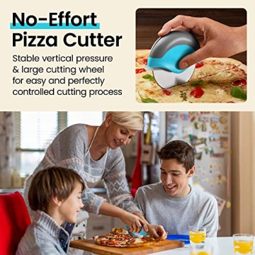 Kitchy Pizza Cutter Wheel - Ergonomic Design & Safe Cover