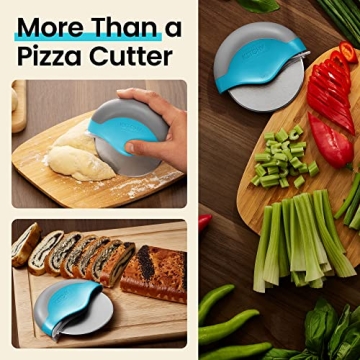 Kitchy Pizza Cutter Wheel - Ergonomic Design & Safe Cover