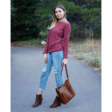 OFEEFAN Tunic Tops: Trendy and Comfortable Pullover Sweaters for Women 2024 in Green