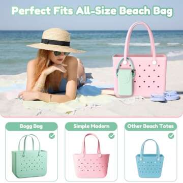 OUTXE Silicone Cell Phone Holder, Compatible with Bogg Bags, Mint Green Phone Bag Accessories