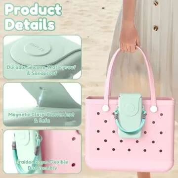 OUTXE Silicone Cell Phone Holder, Compatible with Bogg Bags, Mint Green Phone Bag Accessories