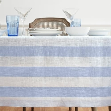 Elegant 100% Pure Linen Tablecloth - Machine Washable Design