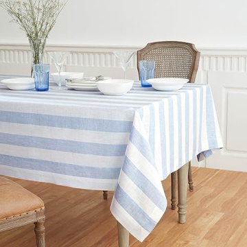 Elegant 100% Pure Linen Tablecloth - Machine Washable Design
