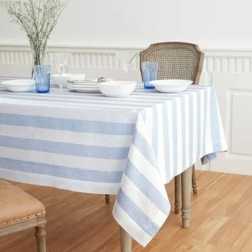 Elegant 100% Pure Linen Tablecloth - Machine Washable Design