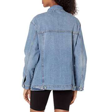 The Drop Women's Andrea Oversized Denim Jacket, Clearwater, XXS
