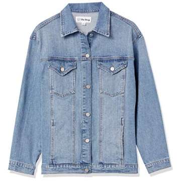 The Drop Women's Andrea Oversized Denim Jacket, Clearwater, XXS