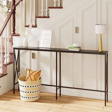 Masupu Modern Narrow Console Table - Stylish & Functional Entryway Piece