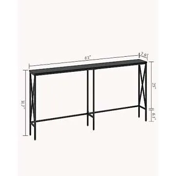 Masupu 63" Console Table for Narrow Spaces and Modern Style
