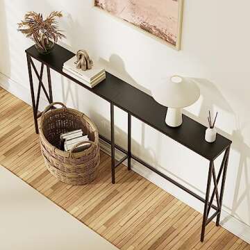Masupu 63" Console Table for Narrow Spaces and Modern Style