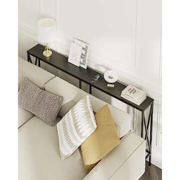 Masupu 63" Console Table for Narrow Spaces and Modern Style