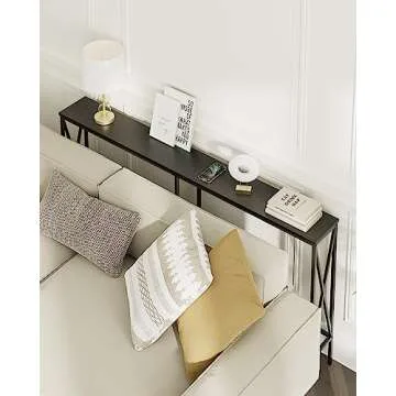 Masupu 63" Console Table for Narrow Spaces and Modern Style