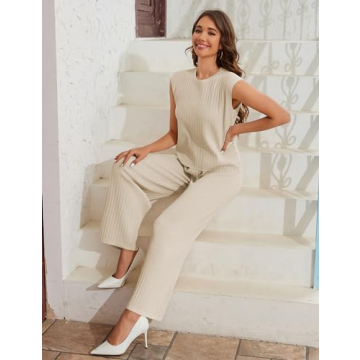 TIQOJE Womens Comfy 2 Piece Sweater Set for All Occasions