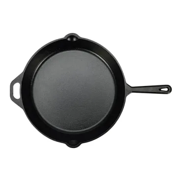 Amazon Basics 15-Inch Pre-Seasoned Cast Iron Skillet Heavy-Duty