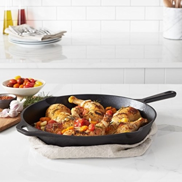 Amazon Basics 15-Inch Pre-Seasoned Cast Iron Skillet Heavy-Duty
