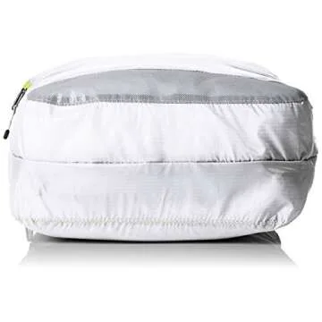 Eagle Creek Pack-It Clean/Dirty Packing Cubes for Travel - Durable Lightweight Dual Compartment Suitcase Organizer for Clean & Dirty Clothes, White/Strobe - Medium