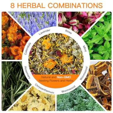 HoazHoald 21 Oz Chicken Nesting Herbs & Flowers - Natural Freshness for Your Coop