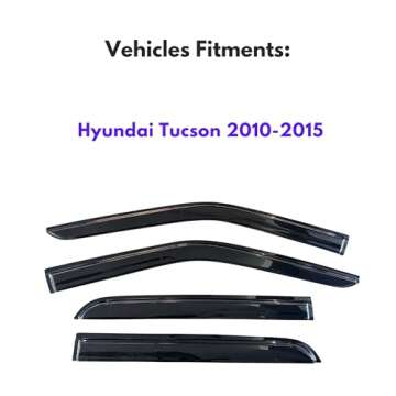 KPY Window Visor for Hyundai Tucson 2010-2015 - Mugen Style Rain Guards