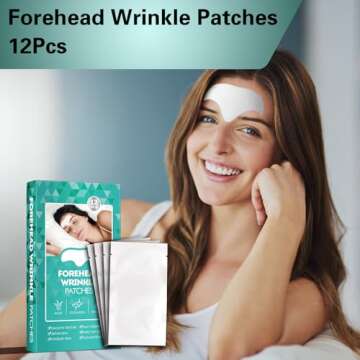 Aobeo Forehead Wrinkle Patches 12pcs - Smooth Fine Lines & Wrinkles, Anti-Wrinkle Patches with Hydrolyzed Collagen with Aloe,Vitamin E, Anti Wrinkle Patches, Forehead Wrinkles Treatment
