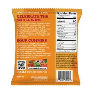 Enjoy Small Wins Candy by Jayson Tatum, Healthy Gummy Candy with Low Sugar, Low Calorie Snacks, Orga...