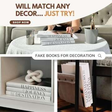 Decorative Books for Home Decor - Coffee Table Book Decor - Fake Books for Decoration - Faux Books for Decoration - Decorative Books for Coffee Table Decor - Decorative Book - Large Book Decor