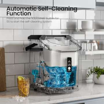 Nugget Ice Maker with Self-Cleaning - 35lbs/24H for Home