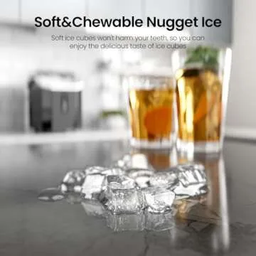 Nugget Ice Maker with Self-Cleaning - 35lbs/24H for Home