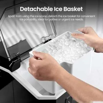 Nugget Ice Maker with Self-Cleaning - 35lbs/24H for Home