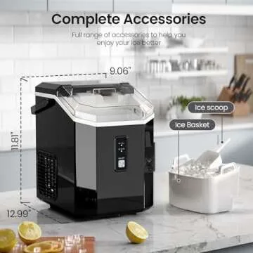 Nugget Ice Maker with Self-Cleaning - 35lbs/24H for Home