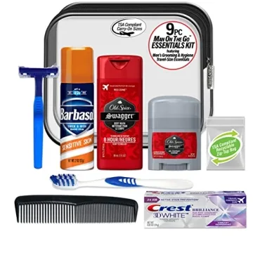 Men's Deluxe 9-Piece Hygiene Travel Kit for Essential Care