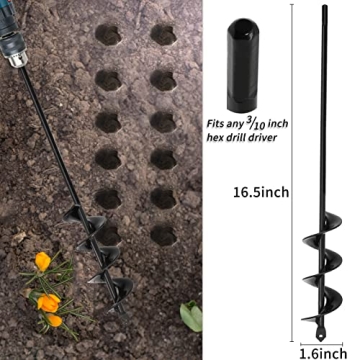 TCBWFY Garden Auger Drill Bit for Quick Planting Efficiency