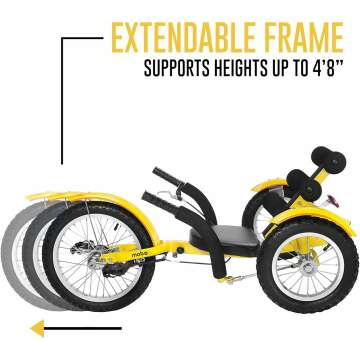 Mobo Mobito Kids 3-Wheel Bike. Recumbent Trike. Childs Cruiser Tricycle
