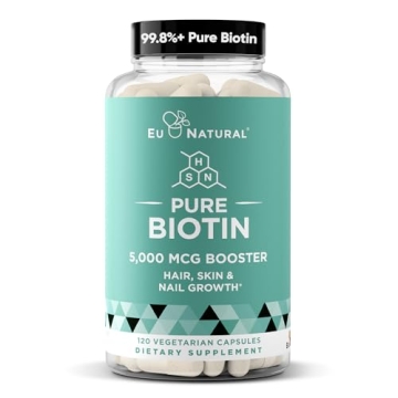 Biotin 5000 mcg Hair Skin Nails Supplement – High-Potency Hair Growth Vitamins for Women & Men –...