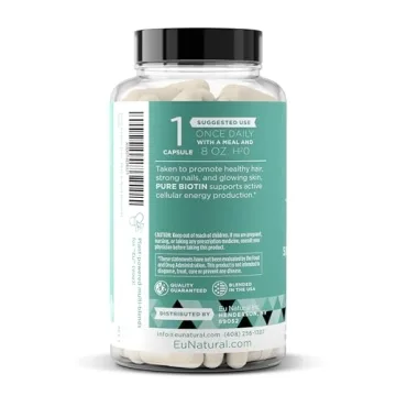 Biotin 5000 MCG Hair Skin Nails Supplement - Vegan Soft Capsules