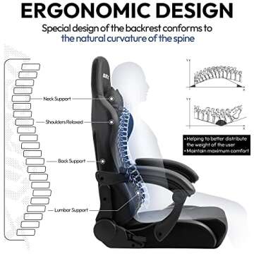 Dowinx Gaming Chair - Ergonomic Recliner with Massage Support
