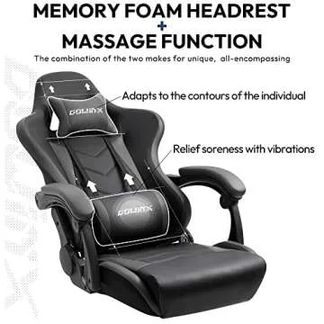 Dowinx Gaming Chair - Ergonomic Recliner with Massage Support