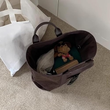 (2pcs) suede tote bag for women and Clutch Set Large Suede Tote Work Bag Handbag Tote Faux Suede Handbag Vintage Fall Bag (curry)