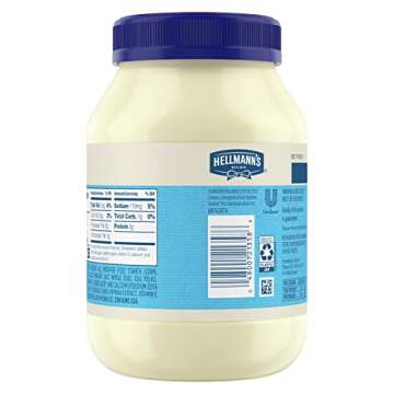 Hellmann's Light Mayonnaise Light Mayo 1 ct Creamy Condiment for Sandwiches and Simple Meals 60% Les...