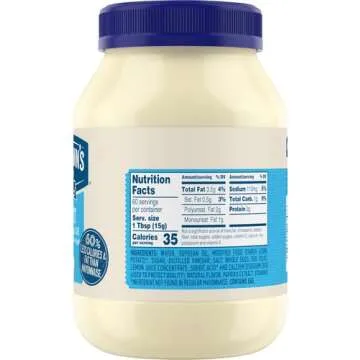 Hellmann's Light Mayonnaise Light Mayo 1 ct Creamy Condiment for Sandwiches and Simple Meals 60% Less Fat and Calories than Regular Mayonnaise 30 oz