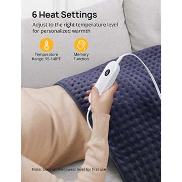 Heating Pad for Back Pain Relief, XXX-Large 33''×17'' Extra Large Electric Heating Pads for Cramps ...