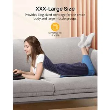 Heating Pad for Back Pain Relief, XXX-Large 33''×17'' Extra Large Electric Heating Pads for Cramps Neck and Shoulders,Moist & Dry Heat Therapy,2H Auto Off, 6 Temperature Settings, Machine Washable