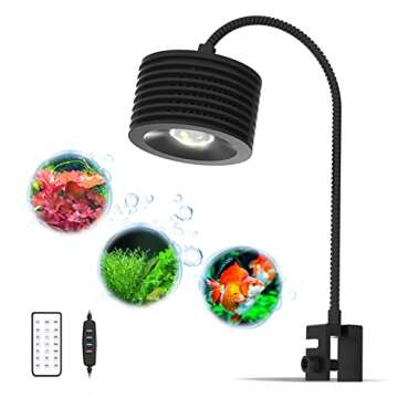 Lominie LED Aquarium Light, Planted Tank Light 4 Channels Remote Control 6500K Aquarium LED Lamp for...